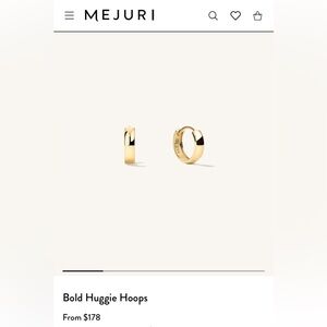 14k Mejuri Bold Huggie Hoops